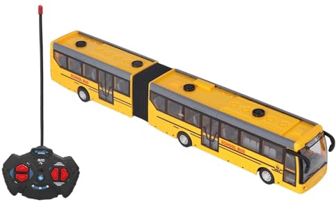Qudinip Jouet de Bus Scolaire RC à L'échelle 1:32, Bus télécommandé avec Matériau ABS Haute Simulation, pour L'apprentissage et Le Plaisir des Enfants (Jaune)