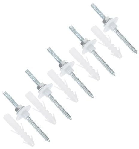 NUOBESTY Set 5 Viti Autofilettanti in Acciaio Inox per Montaggio Lavabo a Parete Kit Fissaggio Robusto e Resistente per Installazione Bagno Domestico Viti di Montaggio per Lavabo Sospeso