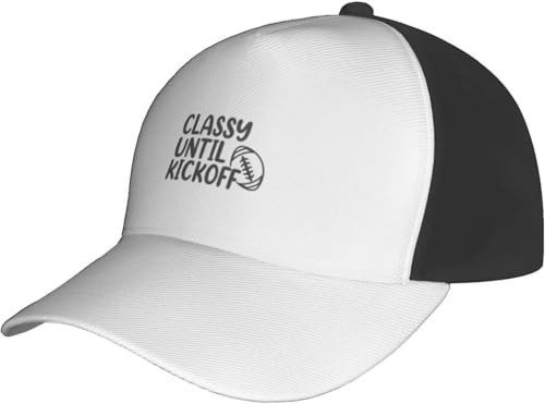 MUSM Classy Until Kickoff Baseball Cap for Men Women Adjustable Polyester Baseball Cap Black