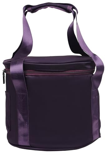 Singing Bowl Bucket Bag 10in Zippered Crystal Bag with Handle & Thick Liner Portable Protective Heavy Duty for Women MenSinging Bowl