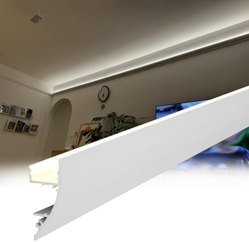 Molduras para zócalos pintables, Negro blanco de aluminio la forma el 1m del canal V for perfil tira luz lineal