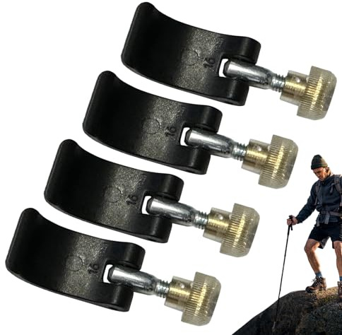 Serratura regolabile per bastone da trekking, ricambio per manico del bastone da passeggio, chiusura in lega di alluminio con viti a dado, adorabile componente a clip, attrezzatura da esterno