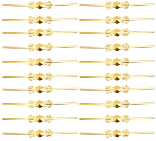 HEMOTON 200 Pièces Épingles à Nœud pour Lustre en Métal Doré, Faciles à Démonter, Connecteurs pour Lampes à Cristal, Maison et Projets de Finition