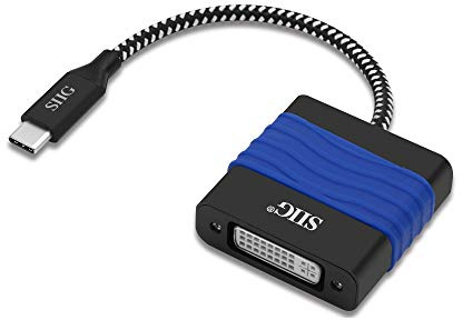 Siig Adaptateur USB C vers HDMI, VGA, DisplayPort USB C to DVI Blue USB C to DVI Blue