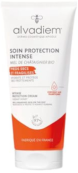 Alvadiem | Soin Protection Intense Crème Pieds Très Secs Diabétiques | Hydrate, Répare et Protège Peaux Fragilisées | Miel de Châtaignier, Gelée Royale | Fabriqué en France, Testé Dermato | 100 ml