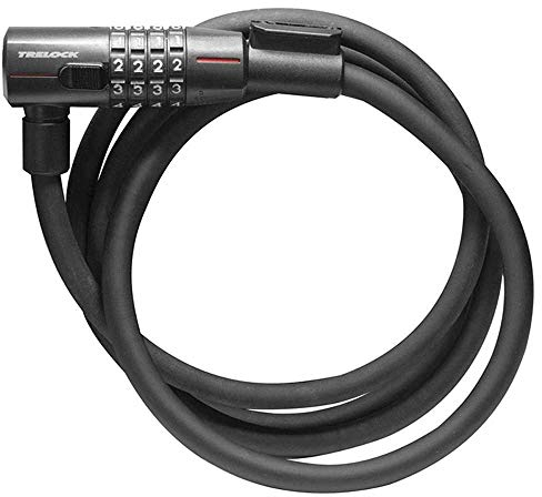 Trelock KS 312 110-12 Code Kabelschloss – Länge 110 cm – Frei Einstellbarer Code – Schwarz