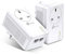 TP-Link TL-PA7027P KIT Passthrough Powerline Adapter Kit, AV1000 2-Port Gigabit, Speed Up To 1000 Mbps, HD & 3D & 4K Video Streaming and Online Gaming, No Configuration required, UK Plug