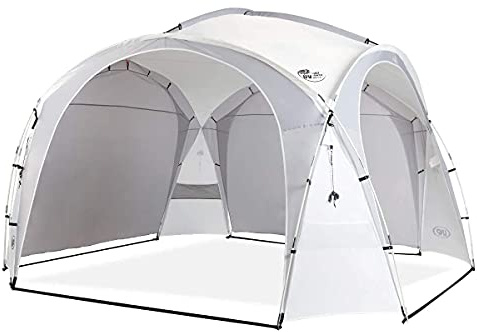 UNP Easy Beach Tent Pop Up Canopy UPF50+ Tent with Side Wall, Ground Pegs, and Stability Poles, Sun Shelter Rainproof, Waterproof for Camping Trips, Backyard Fun, Party Or Picnics (10x10 ft, White)