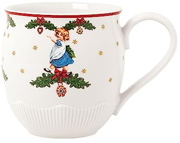 Villeroy & Boch – Toy's Fantasy Kaffeebecher, 490 ml, Premium Porzellan, Weiß, Weihnachtstasse, Becher, Kaffeetasse, Heißgetränkebecher, Wintertasse, Weihnachtsgeschirr, Porzellan