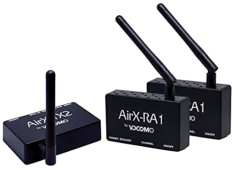 VOCOMO AirX-RearKit Hires Audio-Funksystem für Passive (Surround) Lautsprecher im 5.1 Heimkino