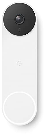 Google GWX3T Nest Doorbell (Battery) - Wireless 960p Video Doorbell - Smart WiFi Motion Only Doorbell Camera, Snow, 1 Count (Pack of 1)