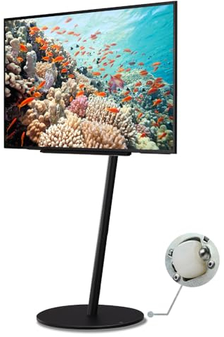 WALL A2 High Type | Japanischer Rollender, Verschiebbarer und freistehender 24-55 Zoll Universal TV-Ständer mit verdeckten Rollen| Satin Schwarz