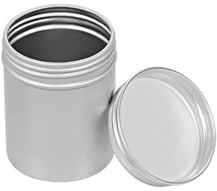 Recogwood 80ml Aluminium Tin Jars, Round Metal Tins Empty Storage Containers, Cosmetic Sample Storage Can with Screw Lid for DIY Crafts, Powder, Candle