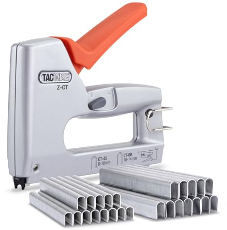 Tacwise 1763 Z-CT Duo Metall Kabeltacker mit 4000 Heftklammern, verwendet Heftklammern des Typs CT-45 und CT-60 Heftklammern