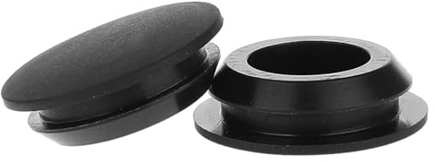 5 Stück Möbel Lochabdeckung Silikon Lochstopfen Schwarz 16 mm Rohrabdeckung Bohrloch Abdeckung Verriegelungslochrohrmöbel für Stuhl Möbel Zuhause Küche