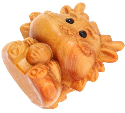 STOBAZA Holzschmuckanhänger mit Drachenmotiv Handgefertigter Halskettenanhänger Kreative Holzschnitzkunst für Handgemachte Geschenke und Schmuckdekorationen