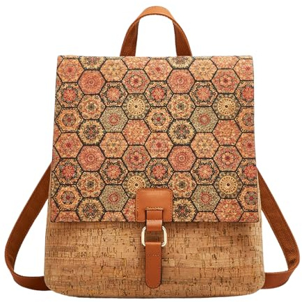 aolaso Frauen Rucksack von Kork Tasche Umweltfreundlicher Daypack für Damen | 100% Kork Rucksack Handtasche für Schule, Uni, Business