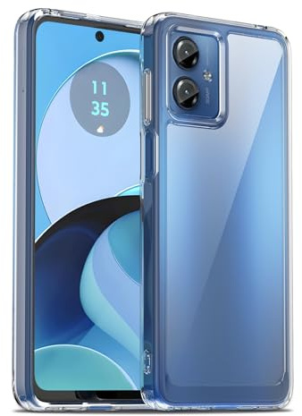 Liisooka Funda para Motorola Moto G14, Militar de Protección contra Caídas, Anti-Amarillo, Antiarañazos, Carcasa Trasera de PC Duro, Case Ultrafina a Prueba de Golpes, Transparente