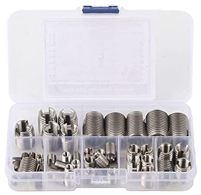 M12-Gewindeeinsatz, Gewindeeinsätze für Metall, 50 Stück, Edelstahl-Innengewinde, Selbstschneidende Gewindeeinsätze, Set, Gewinde Verstärken, Reparaturwerkzeug, Gewindeeinsätze