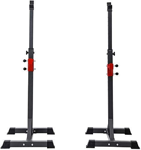 sjdoPulse Multifunktionaler Verstellbarer Kniebeugenständer, Hantelständer, Kniebeugenständer Mit Klimmzugstange, Krafttrainingsständer Für Das Heim-Fitnessstudio, Fitness-Langhantelständer