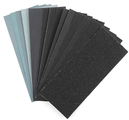 Papel de lija, papel de lija húmedo y seco, 15 hojas de papel de lija de carburo de silicio for el hogar, grano grueso 150-7000, for pulir automóviles, metal, vidrio, cerámica, madera, papel de lija h