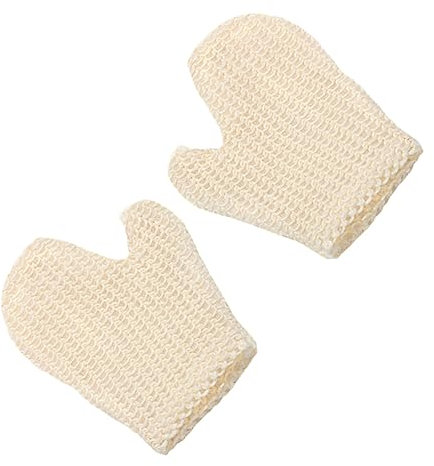 Ipetboom 4pcs Exfoliating Bath Mittens for Body Scrub and Back Cleaning for Circulation Soft for Skin for Showers and Spa Days Compact
