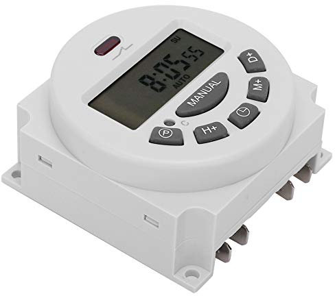 ZJchao Interrupteur de Minuterie Programmable, Commutateur de Temps Numérique CN101A, LCD 12V du Relais 12V pour Les Appareils électriques et Les Boîtes Lumineuses