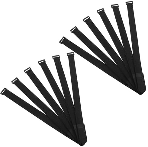 OUNONA Fire Extinguisher Accessories 20-Pack Black Stretch Fabric Mounting Straps for Fire Extinguisher Hose and Vehicle Use Easy Installation Durable Fixing Strap