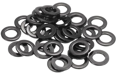 QUARKZMAN 50Stk M8 Unterlegscheiben M8*15 * 1.5mm Schwarz | Karosseriescheiben 304 Edelstahl Flach Beilagscheiben für Schrauben, Bolzen und Muttern