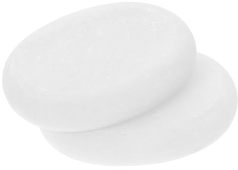 HAPINARY Piedras de Masaje Juego de 2 Piedras Calientes y Frías de Mármol Blanco Masaje y Cómodo para Relajación Corporal para Spa y Hogar