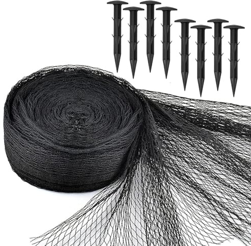 Pond Friend Cover Netting & Fixing Pegs 3 x 2m Protects Fish Against Herons Cats & Falling Leaves Heavy Duty Strong Black Net That Keeps Koi Safe