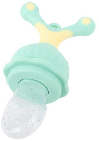 Fdit Premium-Schnuller aus Silikon für Babyfrüchte mit Feinen Löchern Zur Sicheren Selbsternährung, Ideal für die Orale Entwicklung [Erkundung von Obst und Gemüse] (GREEN)