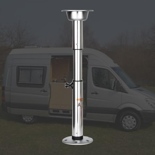 Montage Eines Wohnmobil-Tischgestells, Höhenverstellbar, Geeignet For Nutzfahrzeuge, Wohnmobile, Wohnhäuser, Firmenfahrzeuge, U-Boote, Yachten(Chrome-plated)