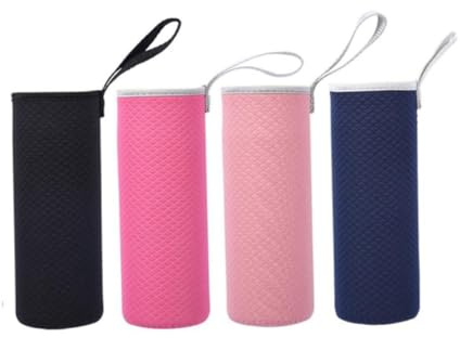 ARTSEWPLY Set 4 Pezzi Custodie Termiche per Bottiglie 550Ml in Neoprene Maniglia Portabicchieri Isolanti e Borsa da Viaggio per Bottiglie in Vetro Copertura Protettiva Antiscottatura per