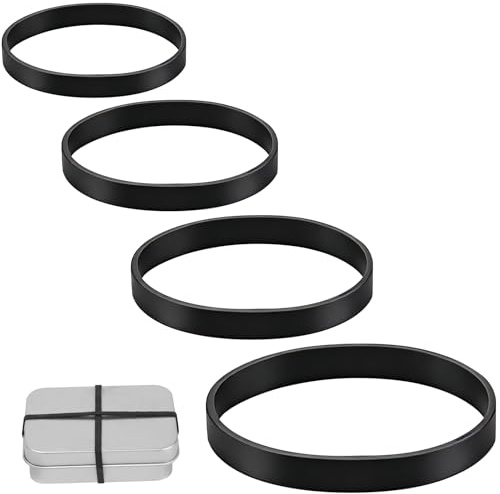 GOTFUN Black Elastic Bands Heavy Duty 100 Pcs Wide and Thick Rubber Bands Natural Strong in Assorted Sizes for Home, School, Office, Workshop Accessories and Camping