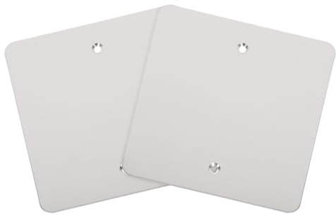 Balacoo Cache Prise Electrique Murale Résistante aux Hautes Températures en Acier Inoxydable, 2 Pcs, Plaque de Recouvrement pour Panneaux Électriques Argenté