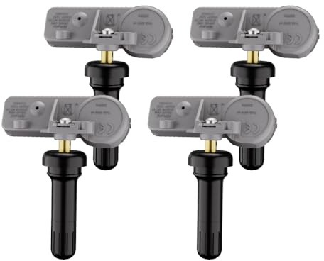 TPMS Sensor GM, 315Mhz Tire Pressure Monitoring System Sensor Compatible for Chevy Silverado Buick Cadillac GMC Pontiac Saturn Saab Replaces 13581558 13586335 13598771 13598772 Set of 4