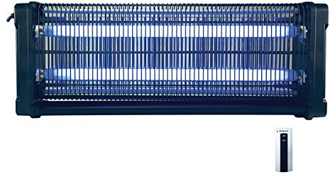 BEPER P206ZAN040 Zanzariera Elettrica da esterno e da interno, 40W Nero e Acciaio