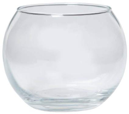 Floralcraft Set of 6 Round Globe Tealight Votives Candle Holder - Clear Glass