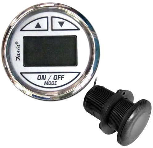 Faria Beede 13894 Faria Chesapeake White Ss 2 Depth Sounder W/Thru-Hull Transducer