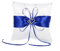 Tyenaza CojíN Anillos Boda, 20x20cm Cojín para Anillos de Boda Azul, 4 Colores Lovely Bud Wedding Pocket Ring Pillow CojíN Portador Soporte de Almohada para Portador de Anillo con Lazo (Azul)