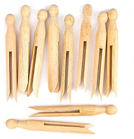 Wooden Dolly Clothes Laundry Pegs For Washing Lines, Laundry & Craft Projects (72)