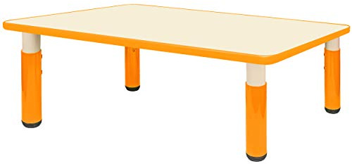 alles-meine.de GmbH Kindertisch/Tisch - höhenverstellbar - Größen & Farbwahl - 1 bis 8 Jahre - orange - Plastik - für INNEN & AUßEN - Kindermöbel - für Kinder - Mädchen & Junge..