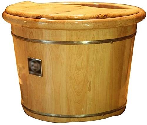 Foot Tub Wooden Foot Basin Foot Washing Bucket, Wooden Foot Tub, Foot Bath Basin, 30cm High Footbath, Sauna Foot Bath Barrel, Household Foot Soaking Barrel, Pain Fatigue Relief Foot Washing Barrel (Co