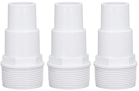 3Pcs Straight Male Thread Adapter,Pool Pump Hose Connector,Pool Hose Connector,Replacement Hose Adapter,G1 1/2 External Thread Combo Hose Adapter for Swimming Pool Spas and More