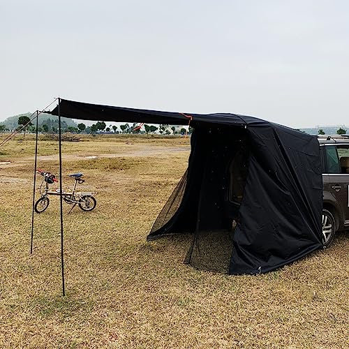Tente de Hayon SUV Abri Intimité Hydrofuge Noir Portable Vestiaire pour Vélo Toilette Douche Dormir Plage Natation L: W: H: 4.9ft: 4.9ft: 7.5ft 6pcs Pegs