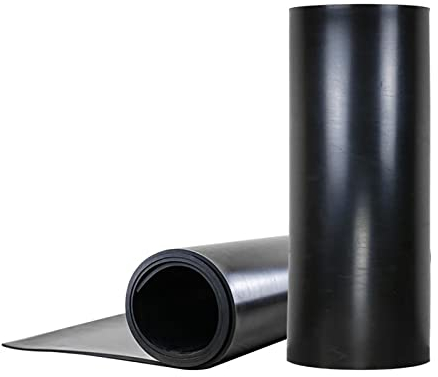 BNALU Gummimatte Industrie Schwarzes Isolierbrett Antirutsch-Gummibodenbelag Ölbeständige Matte 1/2/3/4/5/6/8/10mm Gummimattenrolle werkstattboden (Size:2mm)