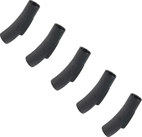 UNICRAFTALE 4 Sets Bayon Et Verschlüsse Aus Gunmetal Edelstahl Mit Druckknopf Rohrverschlüssen 6 Mm Loch Metallsäulenverschlüsse Lederband Endverbinder Für Die Schmuckherstellung