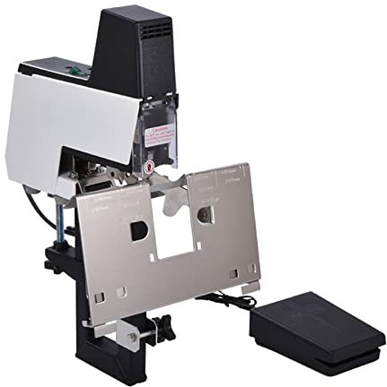 Agrafeuse Électrique De Bureau Robuste, Machine À Relier A3 À Point Plat/Piqûre À Cheval avec Pédale, 9 Niveaux De Résistance, Épaisseur De Reliure 40 Feuilles, pour Le Bureau Et La Maison