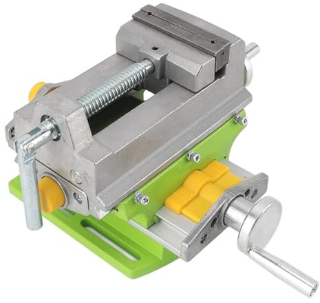 3 Inch Drill Press Vise, Aluminum Alloy Sliding Flat Vise for Bench Drilling Variable Milling, Double Way Movement, High Accuracy Machining, Durable and Strong